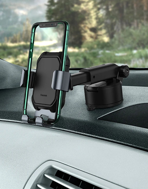 Load image into Gallery viewer, Baseus Gravity Car Phone Holder Suction Cup Adjustable  Holder Stand in Car GPS Mount for Iphone 13 12 Pro Xiaomi POCO
