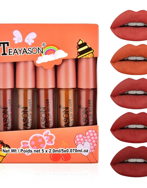 Load image into Gallery viewer, 5Pcs/Set Waterproof Lipstick Sexy Halloween Lip Stick Matte Velvet Lipsticks Lips Makeup Cosmetics Labiales Matte
