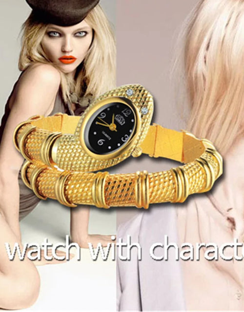 Load image into Gallery viewer, Women'S Snake Watch Women Watches Luxury Gold Women'S Watches Fashion Ladies Watch Clock Reloj Mujer Montre Femme
