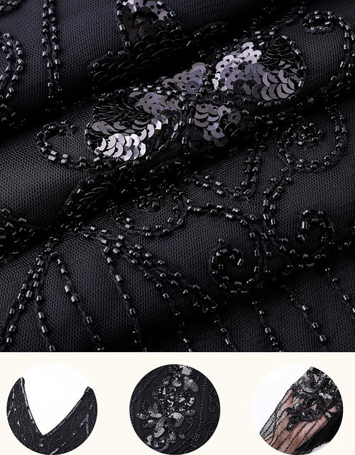 Load image into Gallery viewer, plus Size 1920S Art Deco Fringed Sequin Dress Flapper Gatsby Costume Dress for Women
