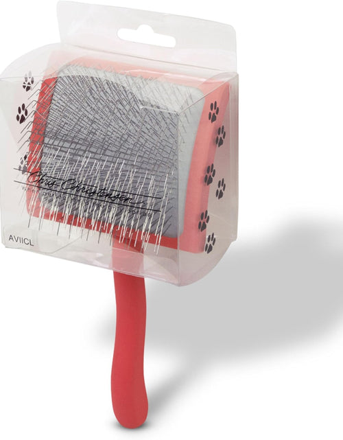 Load image into Gallery viewer, Big G Dog Slicker Brush for Dogs (Goldendoodles, Labradoodles, Poodles), Groom like a Professional, Fluff Detangle Style, Saves Time Energy, Coral, Large
