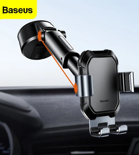 Baseus Gravity Car Phone Holder Suction Cup Adjustable  Holder Stand in Car GPS Mount for Iphone 13 12 Pro Xiaomi POCO